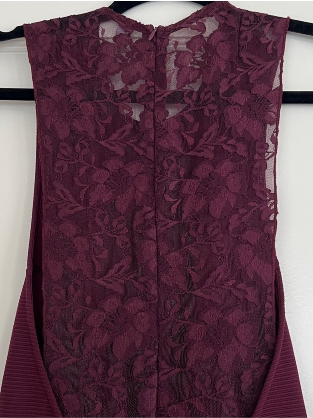 Love Culture Sexy & Classy Burgundy / Plum Lace Back Mini Dress S